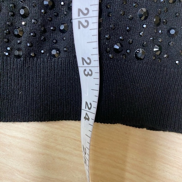 Charter Club Black Bling Knit Top 3/4 Sleeve Size Petite Small NWT - Picture 5 of 6